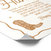 Westerse Cowgirl Bruiloftsfeest Ringjachtspel Poster (Hoek)