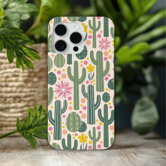 Westerse Cowgirl Cactus Woestijn Bloemmotief Case-Mate iPhone Case
