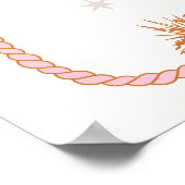 Westerse cowgirl eerste rodeo 1e verjaardag welkom poster (Hoek)