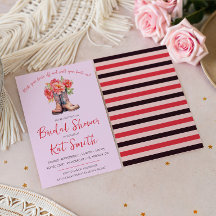 Westerse Cowgirl Laarzen en Bloemen Bruidsdouche