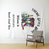 Westerse cowgirl-laarzen iriserende mousserende wi wandkleed (In Situ (horizontaal))