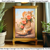Westerse Cowgirl Mode Laars Rozen DF9LF Decoupage Tissuepapier