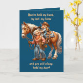 Westerse Cowgirl Oma Paard Custom Kaart (Gele Bloem)