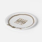 Westerse cowgirl touw bruidsmeisje ontwerp papieren bordje (Gekanteld)