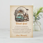 Westerse Cowgirl Verjaardagsfeest Dank Je Kaart (Staand voorkant)