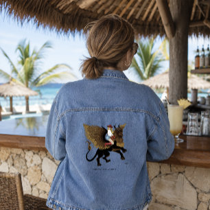 Westerse Cowgirl Vleugelleeuw Griffioen Fantasie R Denim Jacket