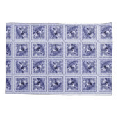 Westerse Denim Blauwe Delfts Tegel Kussensloop (Achterkant)