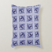 Westerse Denim Blauwe Delftsche Tegel Accent Kussen (Voorkant(Verticaal))