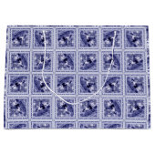 Westerse Denim Blauwe Delftsche Tegel Groot Cadeauzakje (Voorkant)