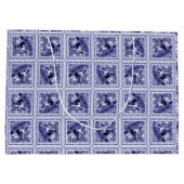 Westerse Denim Blauwe Delftsche Tegel Groot Cadeauzakje (Achterkant)
