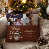 Westerse Eerste Kerst Getrouwd 7 Foto  Kussen