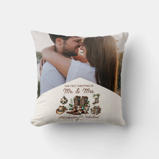 Westerse Eerste Kerstmis als Mevrouw en Mijnheer F Kussen (Voorkant)