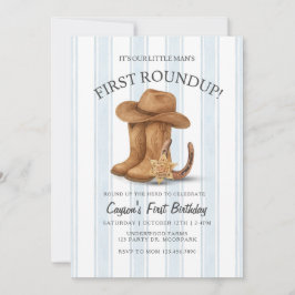 Westerse eerste verjaardag | Cowboy | Eerste Round Kaart