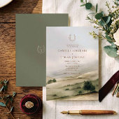 Westerse Elegante Ranch Huwelijk Kaart