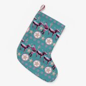 Westerse Ezel Kerst Gingerbread Texas Ster Kleine Kerstsok (Voorkant (Hangend))