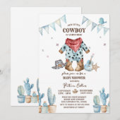 Westerse feestje voor onze kleine cowboy baby  kaart (Voorkant / Achterkant)