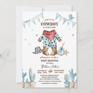 Westerse feestje voor onze kleine cowboy baby  kaart