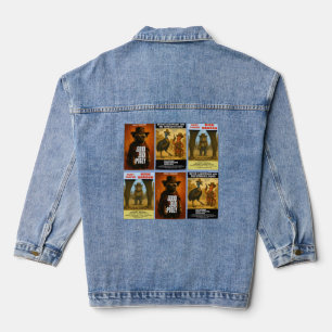 Westerse filmposterparodie denim jacket