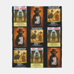 Westerse filmposterparodie fleece deken