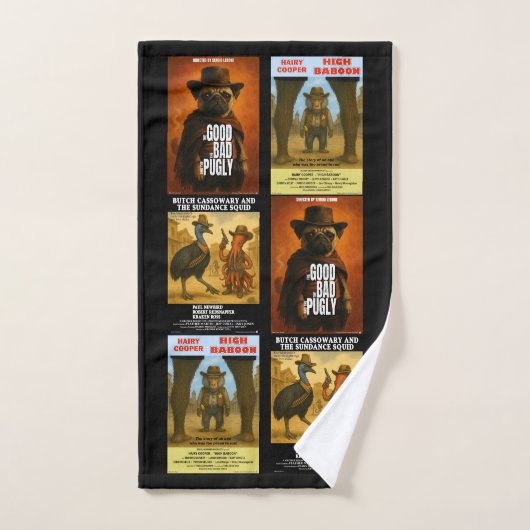 Westerse filmposterparodie handdoek (Handdoek)
