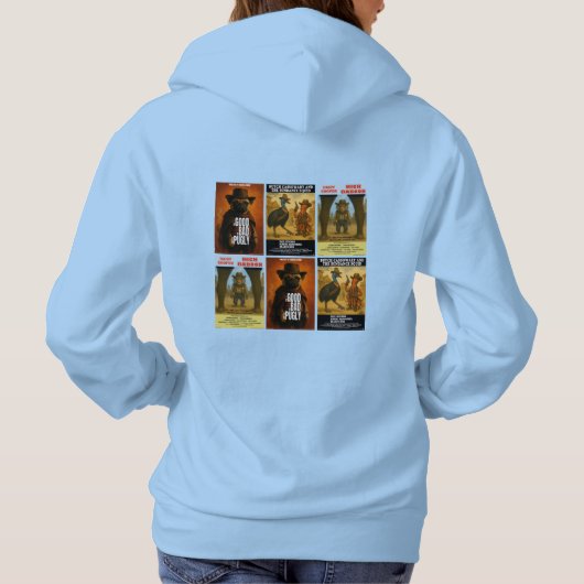 Westerse filmposterparodie hoodie (Achterkant)