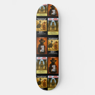 Westerse filmposterparodie persoonlijk skateboard