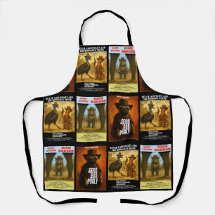 Westerse filmposterparodie schort