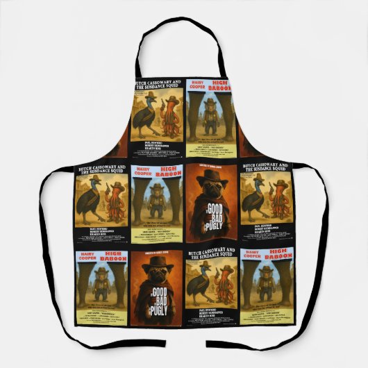 Westerse filmposterparodie schort (Voorkant)