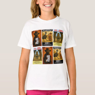 Westerse filmposterparodie t-shirt