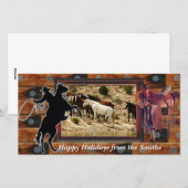 Westerse fotokaart feestdagenkaart (Voorkant / Achterkant)