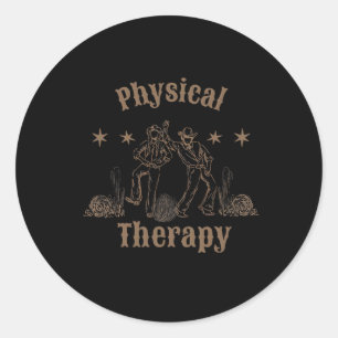 Westerse fysiotherapeut Pt behandeling Pta rug T Ronde Sticker