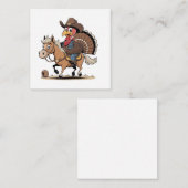 Westerse Gebruikte Kalkoen Thanksgiving Cowboy Cow Notitiekaartje (Voorkant / Achterkant)