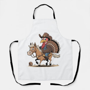 Westerse Gebruinde Kalkoen Thanksgiving Cowboy Cow Schort