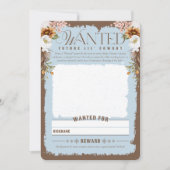 Westerse Gezochte Poster Baby Jongen Shower Spel K Kaart (Voorkant)