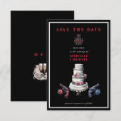 Westerse Goth Noir Alternatieve Save The Date (Voorkant / Achterkant)