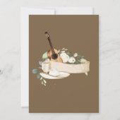 Westerse gouden Charro Mariachi-waterverf uitnodig Kaart (Achterkant)