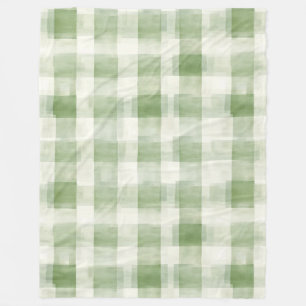 Westerse groene crème plaid strepen landelijk   fleece deken