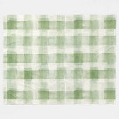 Westerse groene crème plaid strepen landelijk   fleece deken (Voorkant (Horizontaal))