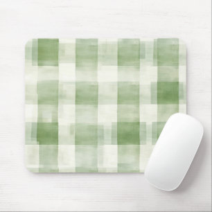 Westerse groene crème plaid strepen landelijk   muismat