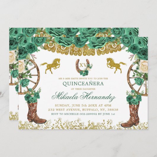 Westerse Groene Jager Charra Mis Quince Landschap  Kaart (Voorkant / Achterkant)