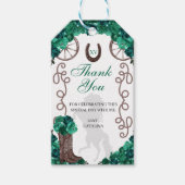 Westerse groene rozen ranchero Quinceanera cadeauk Cadeaulabel (Voorkant)