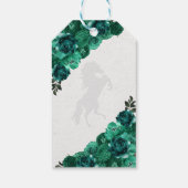 Westerse groene rozen ranchero Quinceanera cadeauk Cadeaulabel (Achterkant)