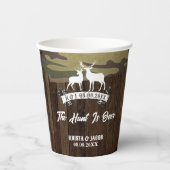 Westerse herten De jacht is voorbij Bruiloft Papieren Bekers (Voorkant)