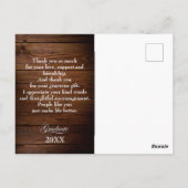 Westerse Hoed - Lasso Afstudeer Dankjewel Briefkaart (Achterkant)