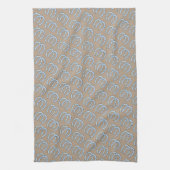 Westerse Hoefijzer Bruine en Blauwe Keukenhanddoek (Verticaal)