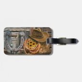 Westerse Hoefijzer Cowboyhoed Lasso Bagagelabel (Achterkant horizontaal)