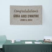 Westerse Hoefijzer Huwelijk of Feest Banner Cowboy (Beurs)