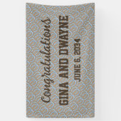 Westerse Hoefijzer Huwelijk of Feest Banner Cowboy (Verticaal)