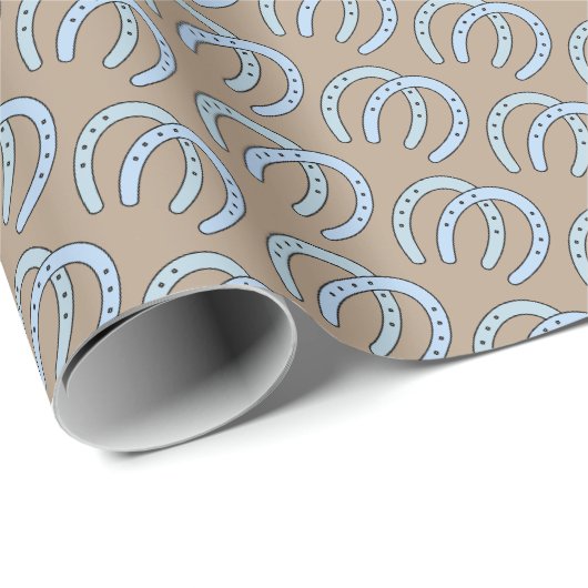 Westerse Hoefijzer Paard Thema Cadeaupapier (Rol Hoek)