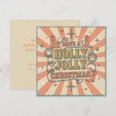 Westerse Holly Jolly Kerstmis  Feestdagenkaart (Voorkant / Achterkant)